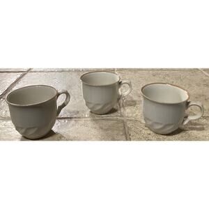 Set of 3 Vintage Sculptura Hearthside Stoneware Japan Coffee or Tea Cups
